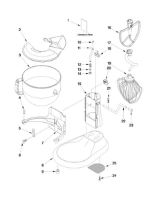 Base And Pedestal Unit Parts Diagram and Parts List for 5KSM7580XCCA0  KitchenAid Mixer