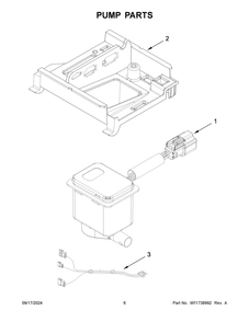04 - Pump Parts Diagram and Parts List for WUI75X15HB02  Whirlpool Ice Maker