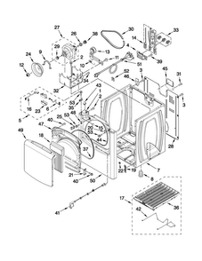 Cabinet Parts Diagram and Parts List for 110C67042801  Kenmore Dryer