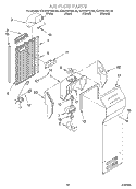 AIR FLOW Diagram and Parts List for KSRS22FGBL05  KitchenAid Refrigerator