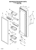 REFRIGERATOR DOOR PARTS Diagram and Parts List for GS6NVEXSL00  Whirlpool Refrigerator