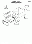 CABINET PARTS Diagram and Parts List for XHP1550WL0  Whirlpool Laundry Accessories