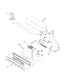 Control Panel Parts Diagram and Parts List for KODE300ESS00  KitchenAid Wall Oven