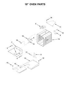 18" Oven Parts Diagram and Parts List for KDRS483VSS04  KitchenAid Range