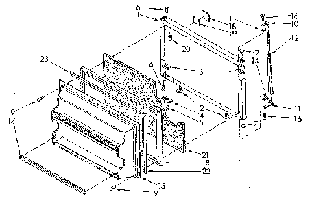 Freezer Door Diagram and Parts List for ET18JKXSM04  Whirlpool Refrigerator