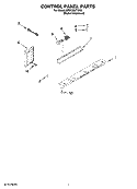 CONTROL PANEL PARTS Diagram and Parts List for KSSO36FTX02  KitchenAid Refrigerator