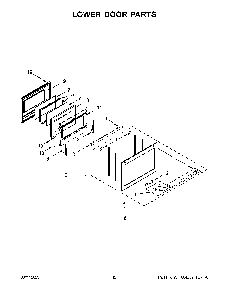 Lower Door Parts Diagram and Parts List for KFED500ESS06  KitchenAid Range