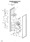 FREEZER DOOR PARTS Diagram and Parts List for GD5YHAXNL01  Whirlpool Refrigerator