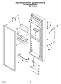 REFRIGERATOR DOOR PARTS Diagram and Parts List for BRS70YRANA01  Whirlpool Refrigerator