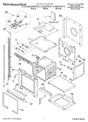OVEN, LITERATURE Diagram and Parts List for KEBS277DBL11  KitchenAid Wall Oven