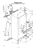 CABINET Diagram and Parts List for ET14JKXLWR0  Whirlpool Refrigerator