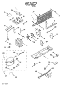 UNIT PARTS Diagram and Parts List for IRT184301  Inglis Refrigerator