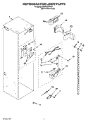 REFRIGERATOR LINER PARTS Diagram and Parts List for KSSS48FTX00  KitchenAid Refrigerator