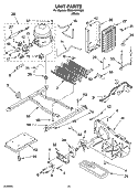 UNIT PARTS Diagram and Parts List for RS25AGXNQ00  Roper Refrigerator