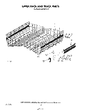 UPPER RACK AND TRACK Diagram and Parts List for KUDD210T0  KitchenAid Dishwasher