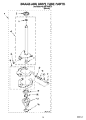 BRAKE AND DRIVE TUBE PARTS Diagram and Parts List for 1CLXR7244PT0  Whirlpool Washer