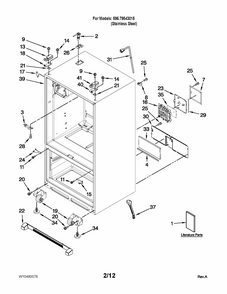 Part Location Diagram of W10445506 Whirlpool Technical sheet