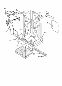 Frame Parts Diagram and Parts List for 66513612101  Kenmore Trash Compactor