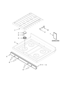 Cooktop Parts Diagram and Parts List for WFG520S0AS2  Whirlpool Range