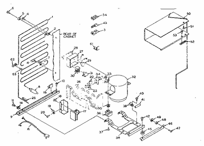Unit Parts Diagram and Parts List for 106R10AL1  Kenmore Refrigerator