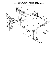 Top Burner Diagram and Parts List for 1885*0A  Roper Range