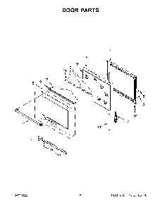 Door Parts Diagram and Parts List for KSEG700ESS6  KitchenAid Range