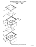 REFRIGERATOR SHELF PARTS Diagram and Parts List for ED5KVEXVQ05  Whirlpool Refrigerator