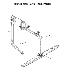 Upper Wash And Rinse Parts Diagram and Parts List for WDF330PAHW2  Whirlpool Dishwasher