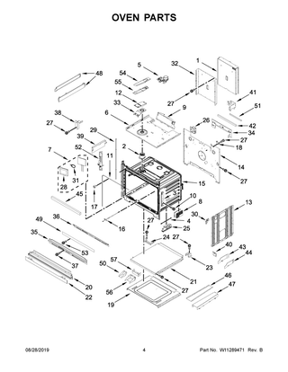 Oven Parts Diagram and Parts List for KODE900HSS00  Whirlpool Wall Oven