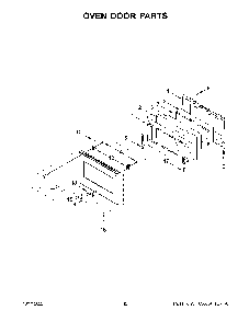 Oven Door Parts Diagram and Parts List for KFGC500JAV05  KitchenAid Range