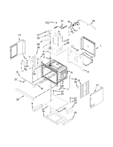 Oven Parts Diagram and Parts List for KOCE500EBL00  KitchenAid Microwave