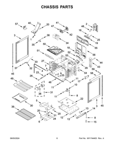 Part Location Diagram of W11747596 Whirlpool DEFLECTOR