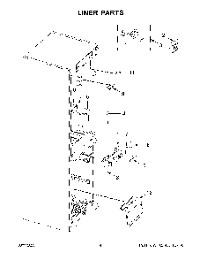 Liner Parts Diagram and Parts List for KBBX104EPA03  KitchenAid Refrigerator
