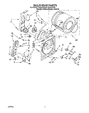BULKHEAD Diagram and Parts List for LGR5624DZ0  Whirlpool Dryer