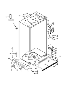 Cabinet Parts Diagram and Parts List for KBSD612ESS00  KitchenAid Refrigerator