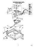 MACHINE BASE Diagram and Parts List for 3LA5801XXW0  Whirlpool Washer