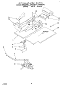 LATCH AND VENT Diagram and Parts List for KEBS207BBL1  KitchenAid Wall Oven