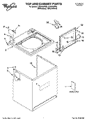 TOP AND CABINET PARTS Diagram and Parts List for LSQ9549PW2  Whirlpool Washer