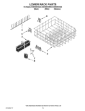 LOWER RACK PARTS Diagram and Parts List for KUDS30CXBL5  KitchenAid Dishwasher