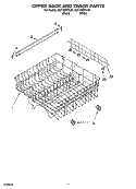 UPPER RACK AND TRACK PARTS Diagram and Parts List for GU1108XTLB1  Whirlpool Dishwasher