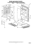 DOOR AND SHELF PARTS Diagram and Parts List for KBCA06XPBL00  KitchenAid Refrigerator