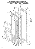REFRIGERATOR DOOR Diagram and Parts List for KSSS42FKW01  KitchenAid Refrigerator