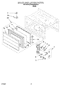 DOOR AND LATCH Diagram and Parts List for KCMS125YBL0  KitchenAid Microwave