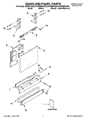 DOOR AND PANEL PARTS Diagram and Parts List for KUDP01DLBL6  KitchenAid Dishwasher