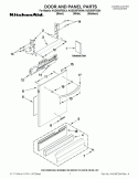 DOOR AND PANEL PARTS Diagram and Parts List for KUDS30FXBL4  KitchenAid Dishwasher