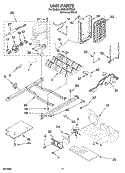 UNIT PARTS Diagram and Parts List for IS25CGXTD00  Inglis Refrigerator