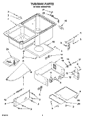 TUB/SINK PARTS Diagram and Parts List for KIDS42EPSS1  KitchenAid Dishwasher