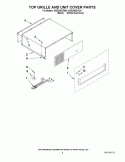 TOP GRILLE AND UNIT COVER PARTS Diagram and Parts List for KSSO48QTB04  KitchenAid Refrigerator