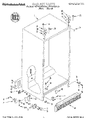 CABINET Diagram and Parts List for KSRS25QDAL01  KitchenAid Refrigerator