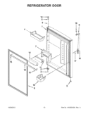 REFRIGERATOR DOOR Diagram and Parts List for 5VWT51SFYF00  Whirlpool Refrigerator